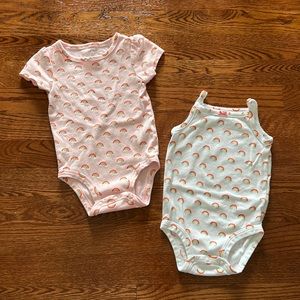 Carters 9 month Rainbow Onesies